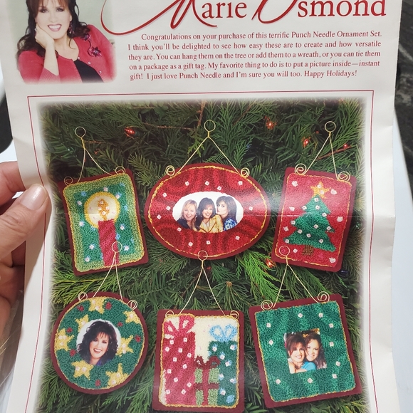 Holiday Marie Osmond Punch Needle Christmas Ornament Set Kit Arts And